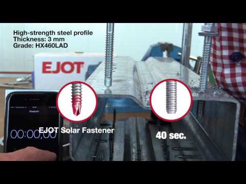 EJOT Solar fastener JT3-/JT6-SB-3-8.0xL vs conventional fastener