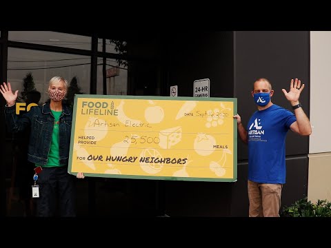 Artisan Electric Inc Donates 25,500 Meals In Food Lifeline Fundraiser