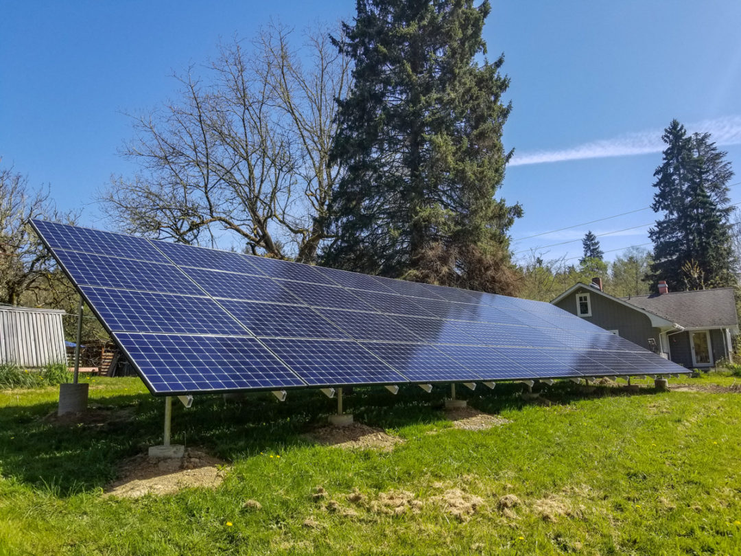 Sunpower Ground Mount Solar PV System – 11.772 kW on Vashon Island