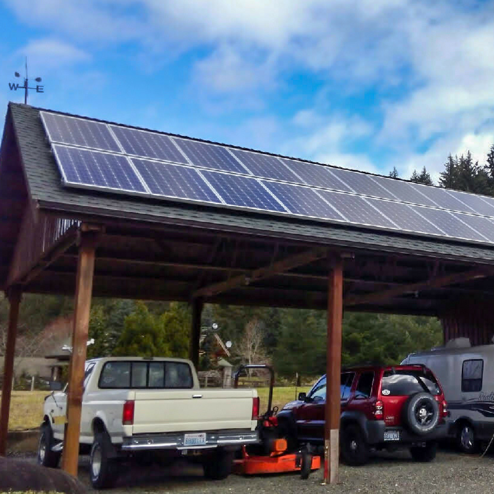 Carport-Mounted Solar Panels