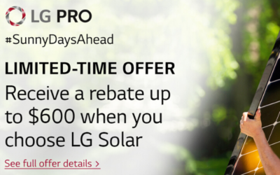 LIMITED TIME OFFER: $600 Rebate On New Solar NeON® R Solar Systems