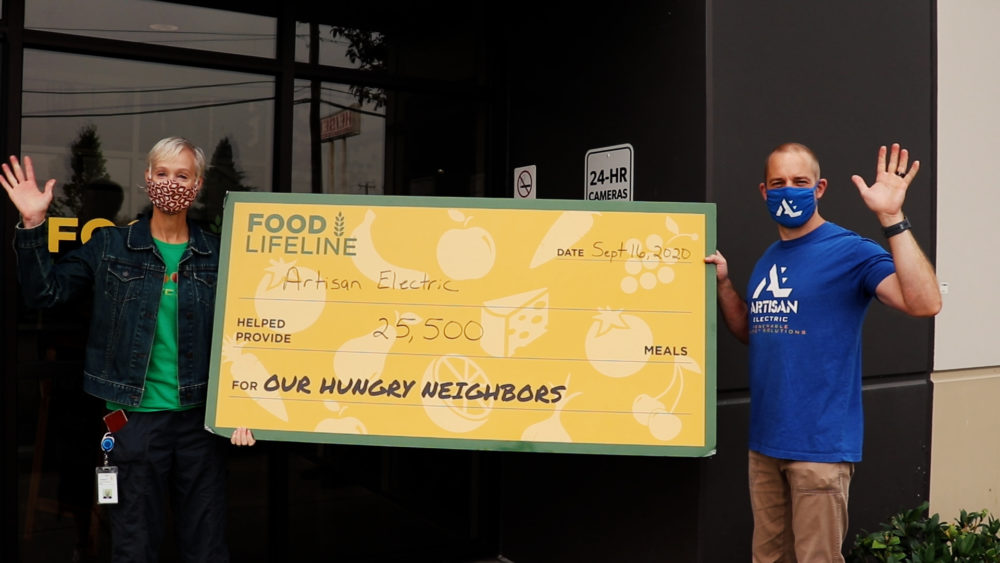 Artisan Electric Donates 25,500 Meals to Food Lifeline
