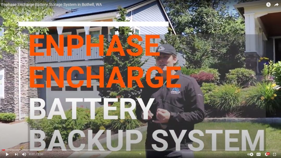Enphase Encharge Battery Backup System in Bothell, WA.