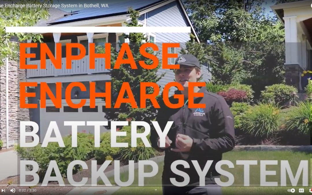 Enphase Encharge Battery Backup System in Bothell, WA.