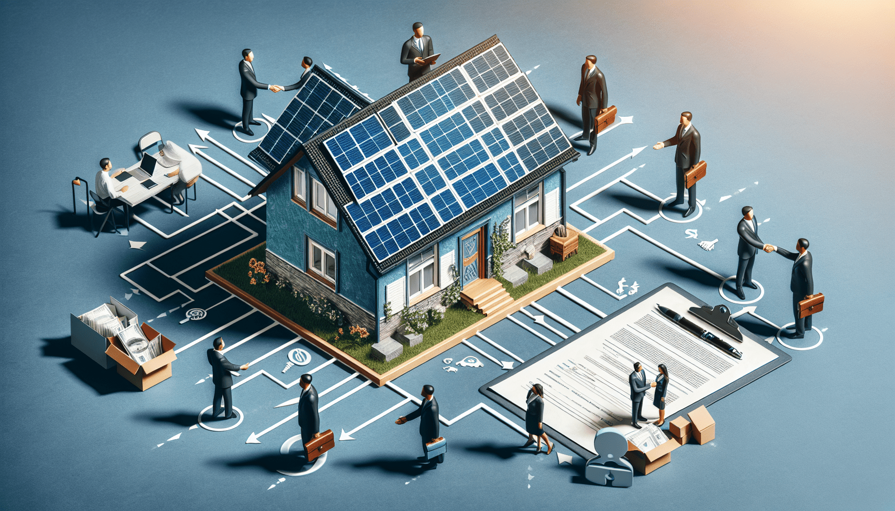 Transitioning property ownership with solar panels