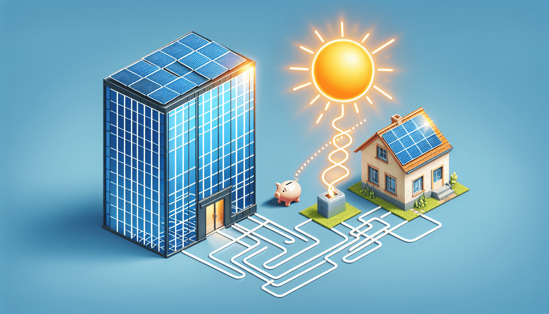 Illustration of cost implications for commercial and residential solar